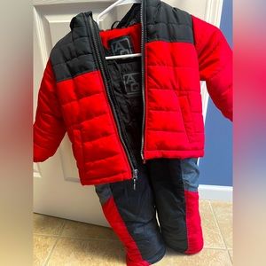 AG snowsuit bibs and coat. Toddler size 3T